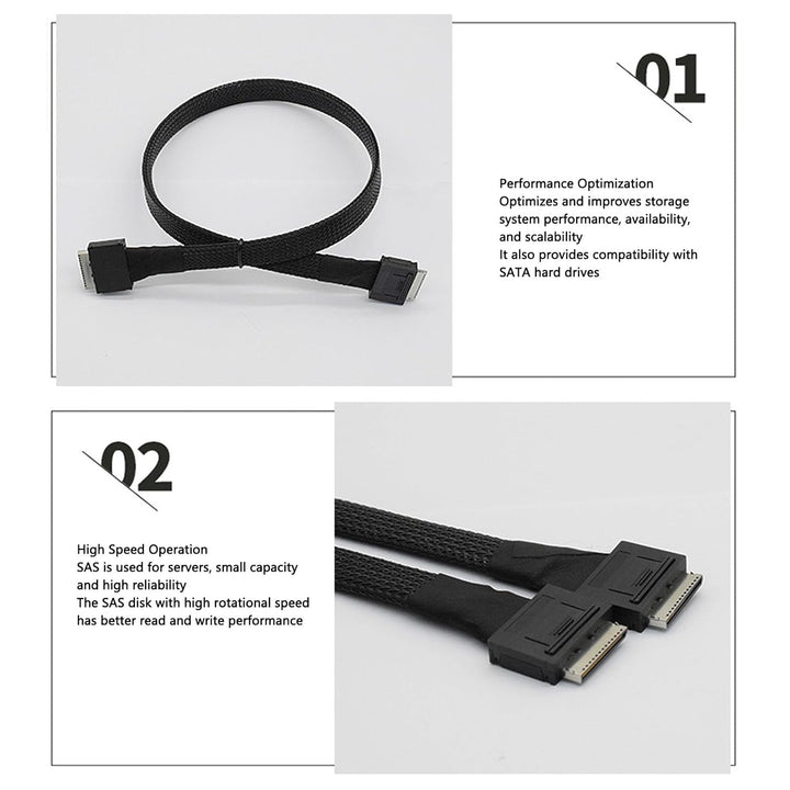 ASHATA Oculink SFF 8611 8i Kabel - 16 Gbit/s Datenübertragung, Unterstützung SAS 3.0 4.0 3.0 für PCI