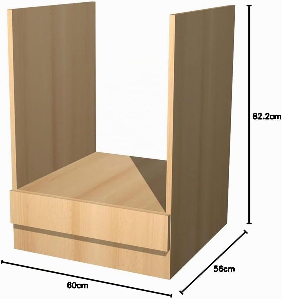 Smart Möbel Herdumbauschrank ohne Arbeitsplatte 60 cm Buche - Namu/Nano