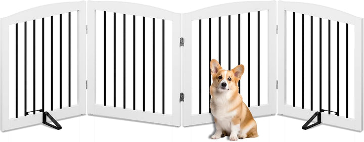 Absperrgitter Hund,Hundegitter für Wohnung Garten ohne Bohren aus Metal Holz,Freistehendes Hundeabsp