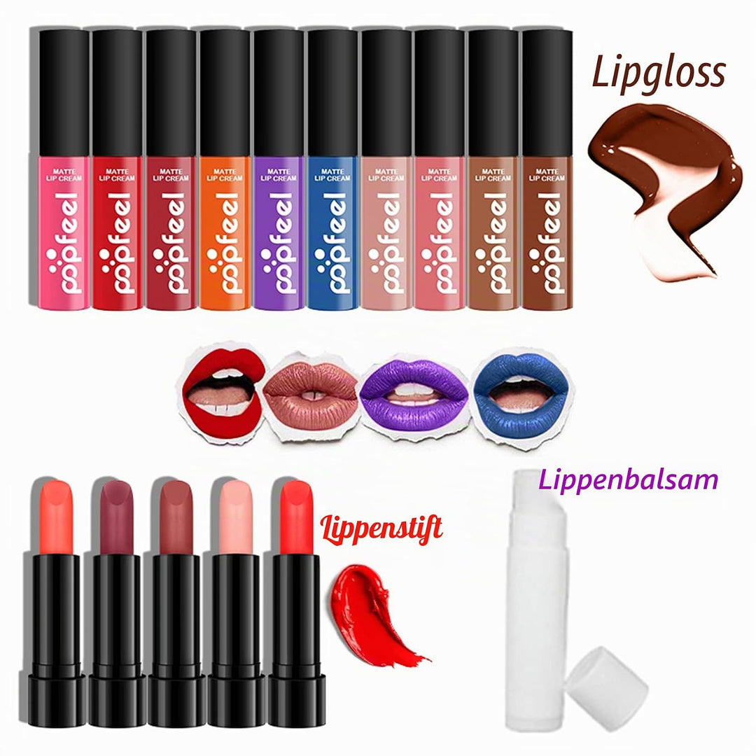 Professionelles Make-up Sets, MKNZOME 34St Schminke Starter Kit mit Schminktasche Tragbare Reise Mak