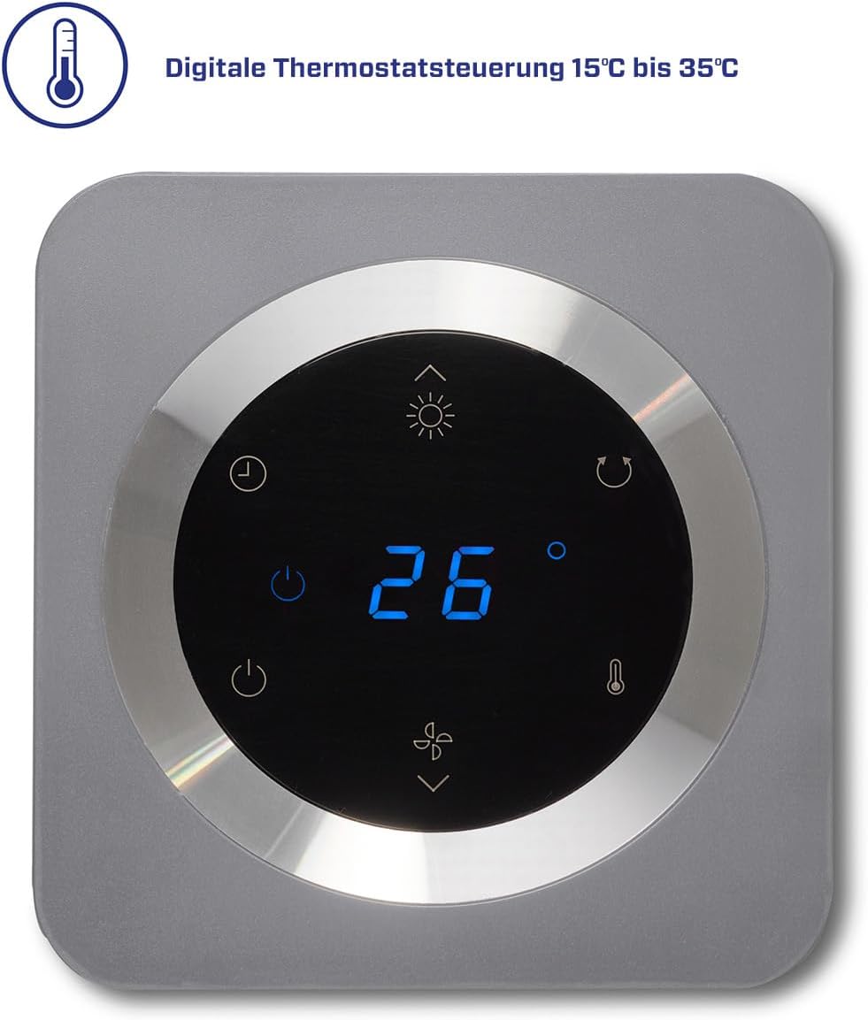 Clean Air Optima CA-904G Smart - 2in1: Design Heizlüfter - Heizen und Kühlen - Heizung: 1000/2000 Wa