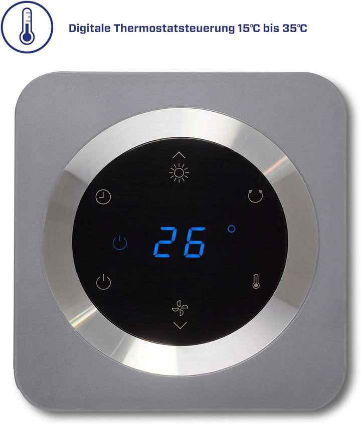 Clean Air Optima CA-904G Smart - 2in1: Design Heizlüfter - Heizen und Kühlen - Heizung: 1000/2000 Wa