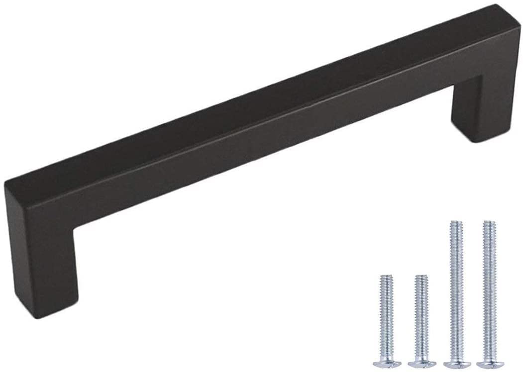 LONTAN 10 Stück schrankgriffe Schwarz Griffe Schwarz 128mm lochabstand Küchengriffe Schwarz Möbelgri