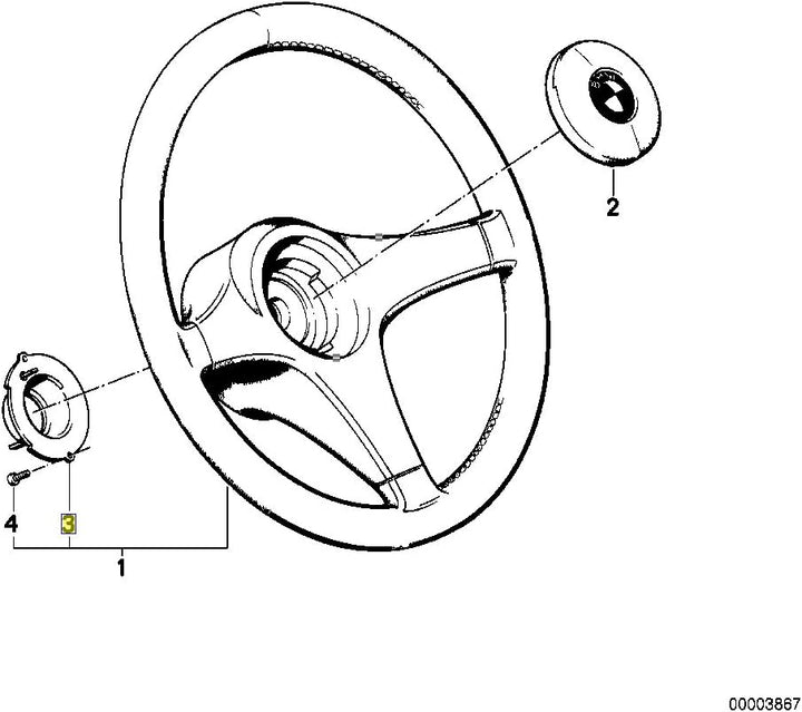 BMW E30 E28 E34 E24 E32 Sports Steering Wheel Slip Ring 32331152896 Genuine