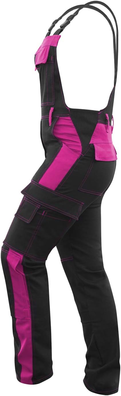strongAnt Latzhose Damen stretch Arbeitshose für Frauen mit Kniepolstertaschen Baumwolle Cargo Hose