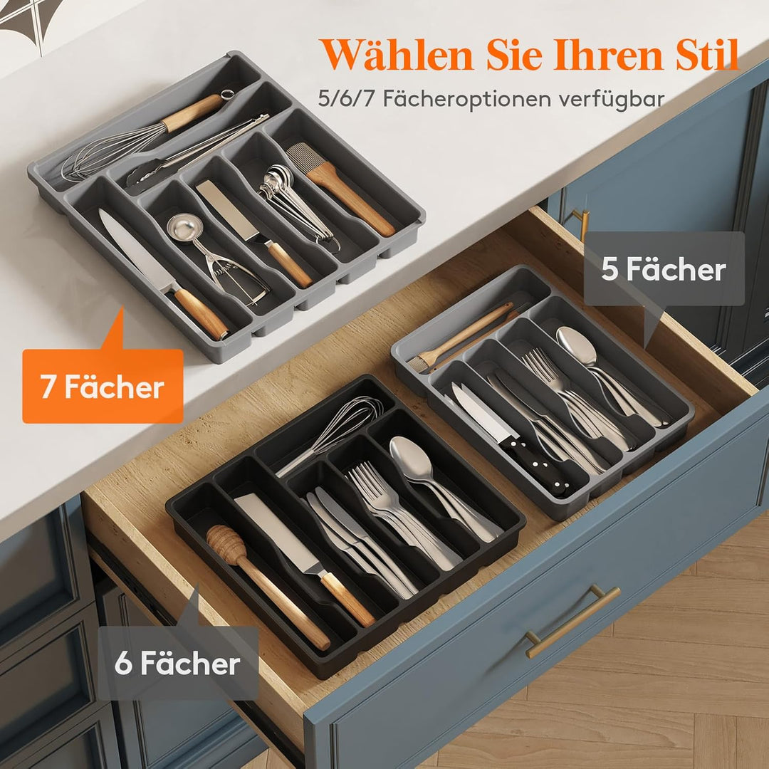 Lifewit Besteckkasten für Schubladen, Besteck Organizer Schublade Organizer Küche Kompakt Besteckein