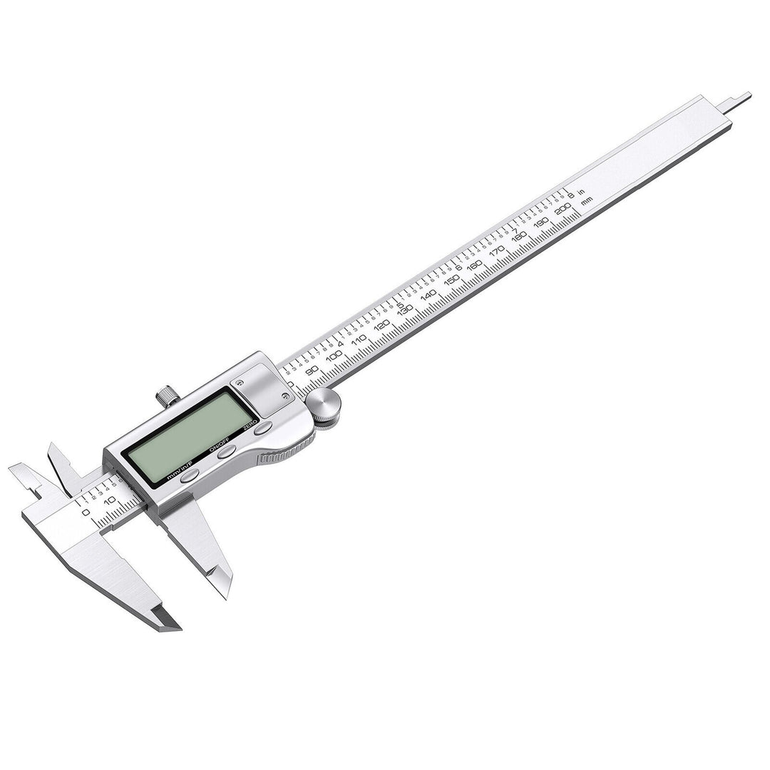 B33CS Bolwins Digitale Edelstahl-Schieblehre – Präzises 200mm Messwerkzeug mit Grossem LCD Display,