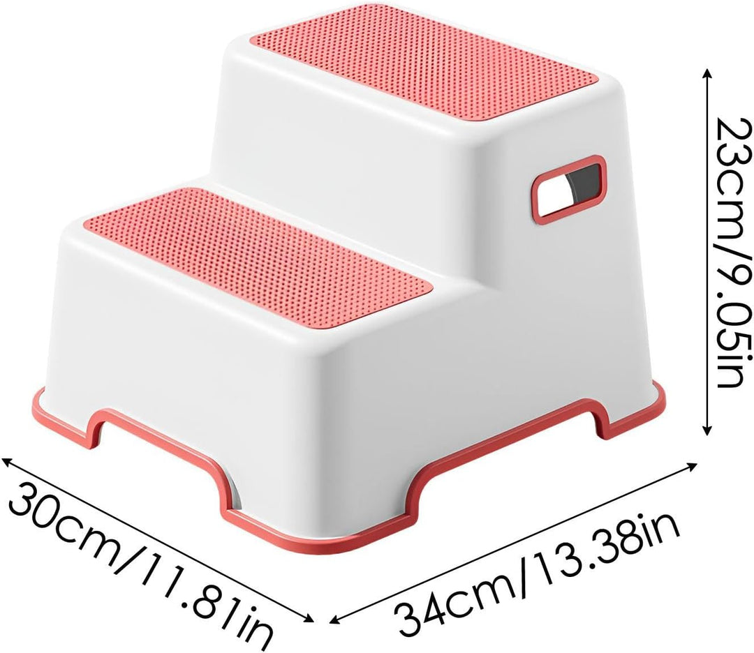 Toilettenhocker | Badezimmerhocker | Duschhocker, Mädchen Töpfchentritt, 2 Stufen Kinder Tritthocker