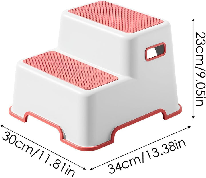 Toilettenhocker | Badezimmerhocker | Duschhocker, Mädchen Töpfchentritt, 2 Stufen Kinder Tritthocker