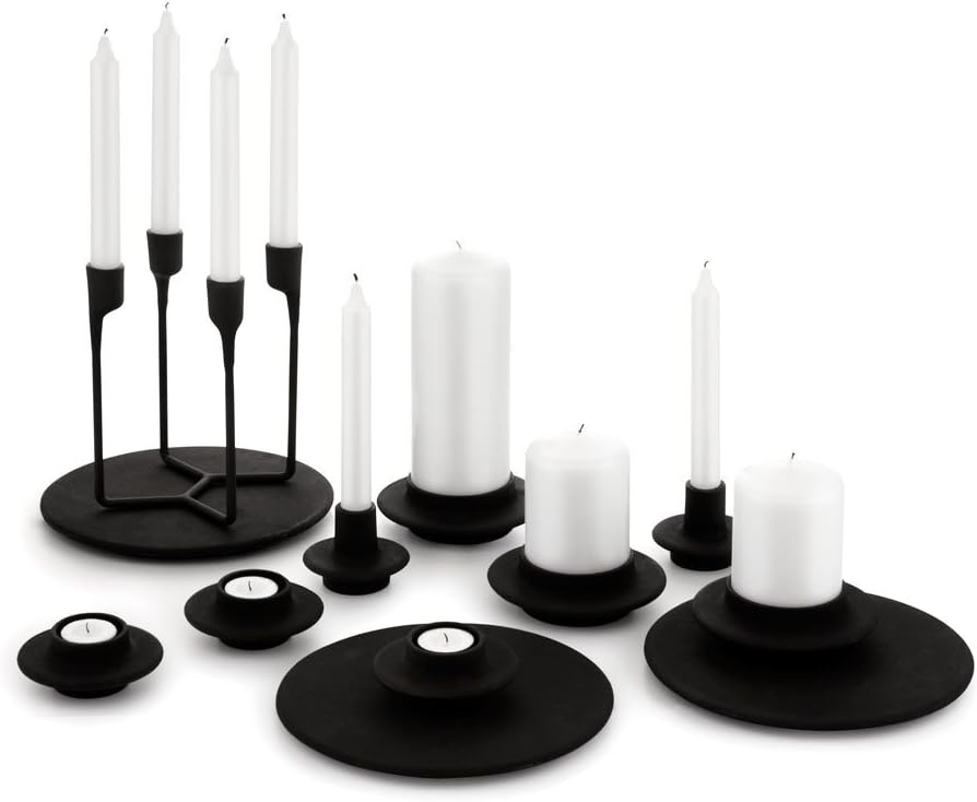 Normann Copenhagen Kerzenständer, Schwarz, 20,4 x 14 x 13 cm