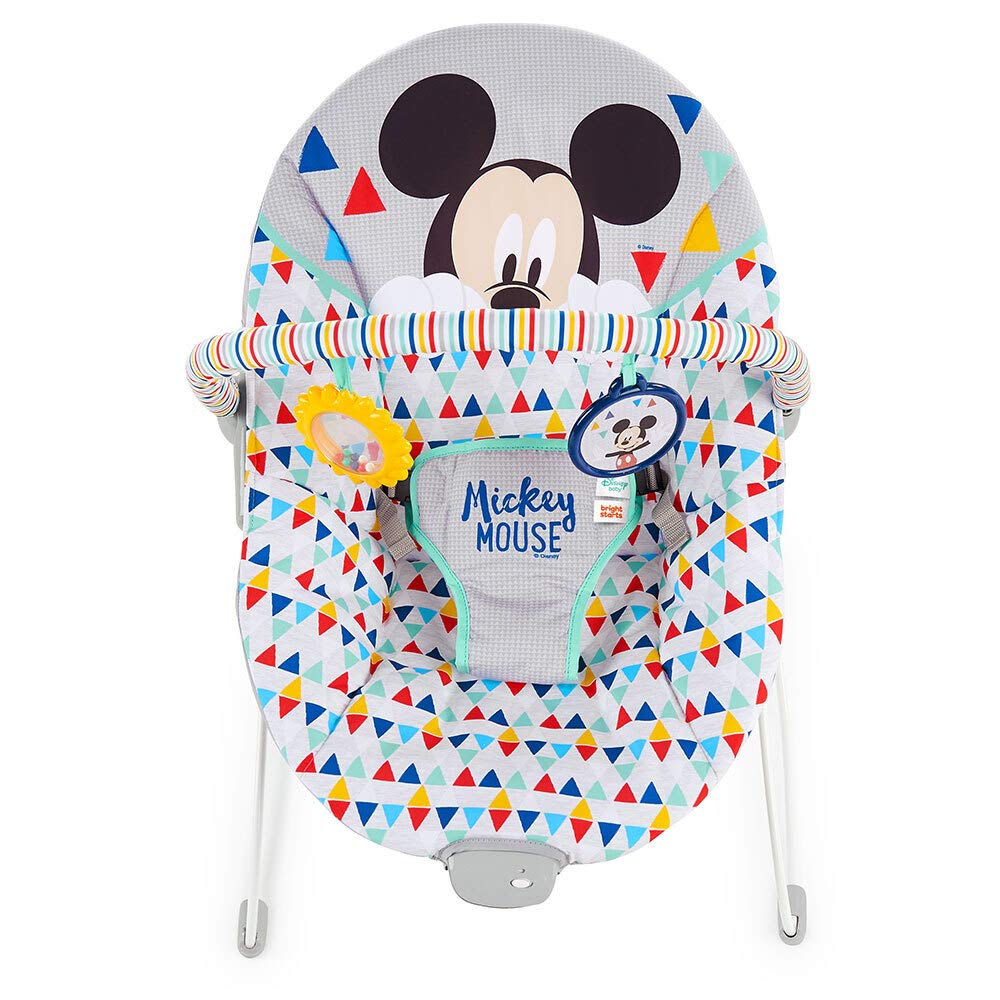 Bright Starts - Disney Baby, Mickey Mouse Happy Triangles, Babywippe mit Beruhigenden Vibrationen, 2