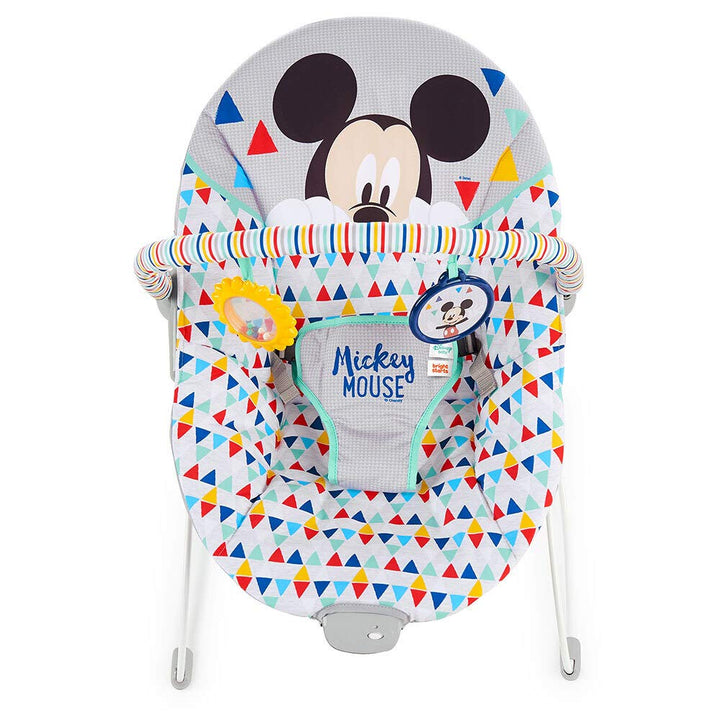 Bright Starts - Disney Baby, Mickey Mouse Happy Triangles, Babywippe mit Beruhigenden Vibrationen, 2