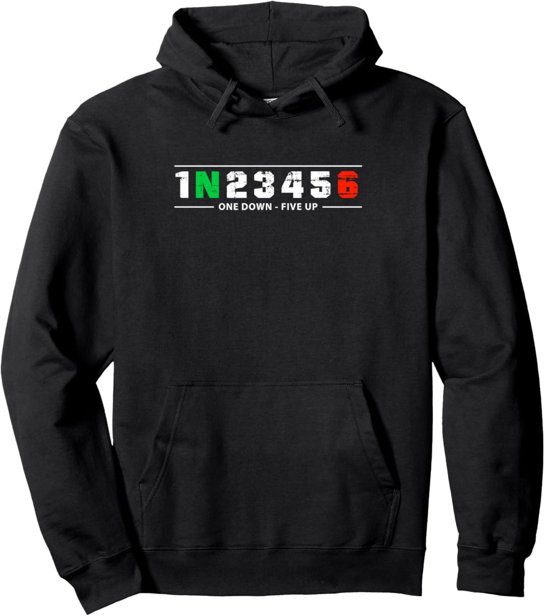 Motorrad Gänge 1N23456 I Motorradfahrer & Motorradfahrerin Pullover Hoodie