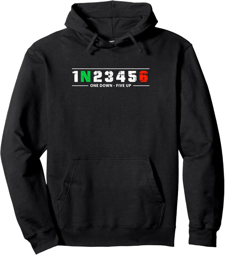 Motorrad Gänge 1N23456 I Motorradfahrer & Motorradfahrerin Pullover Hoodie