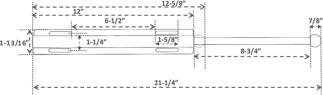 Valet Rod Standard für Schrank, poliertes Chrom, Polycarbonat, Metall, 30,5 cm, Poliertes Chrom