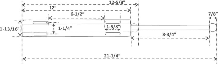 Valet Rod Standard für Schrank, poliertes Chrom, Polycarbonat, Metall, 30,5 cm, Poliertes Chrom