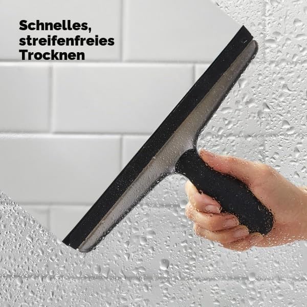OXO Good Grips Abzieher aus Edelstahl | Flexible Klinge oder Silikonrand, einfache Wasserentfernung,