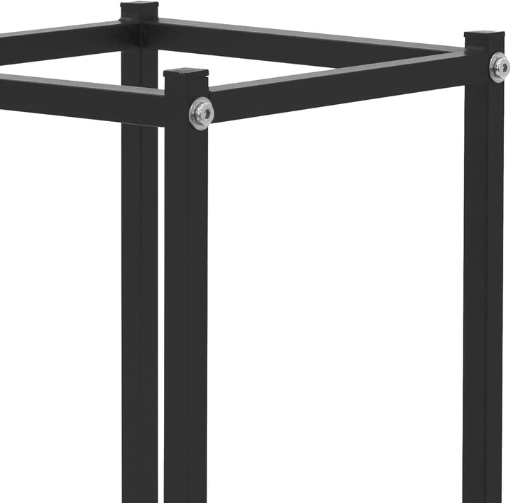 ML-Design Kaminholzregal 33x115x33 cm rechteckig, Schwarz, Metall, Innen/Aussen, Brennholzregal Holz