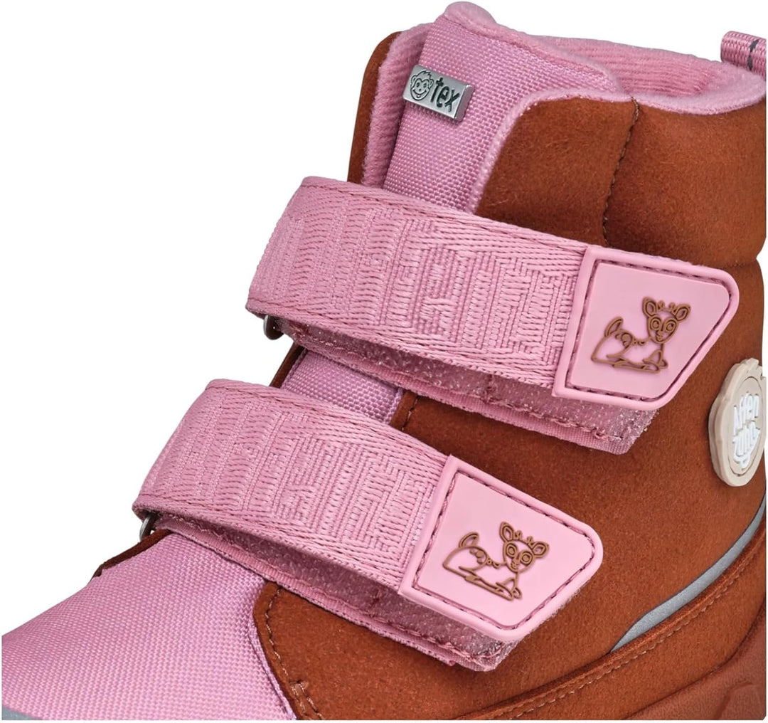 Affenzahn Winterstiefel Vegan Comfy warm gefüttert, wasserdicht mit Kletterverschlüssen, Grösse 21-3