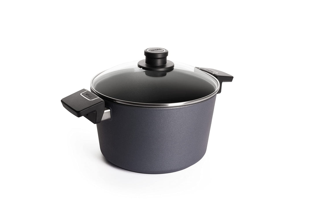 Woll Diamond Lite Topf mit Glasdeckel in Box, Ø 24 cm, 13.5 cm hoch, 5.0 Liter, mit 2 Seitengriffen