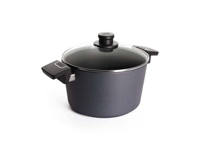 Woll Diamond Lite Topf mit Glasdeckel in Box, Ø 24 cm, 13.5 cm hoch, 5.0 Liter, mit 2 Seitengriffen