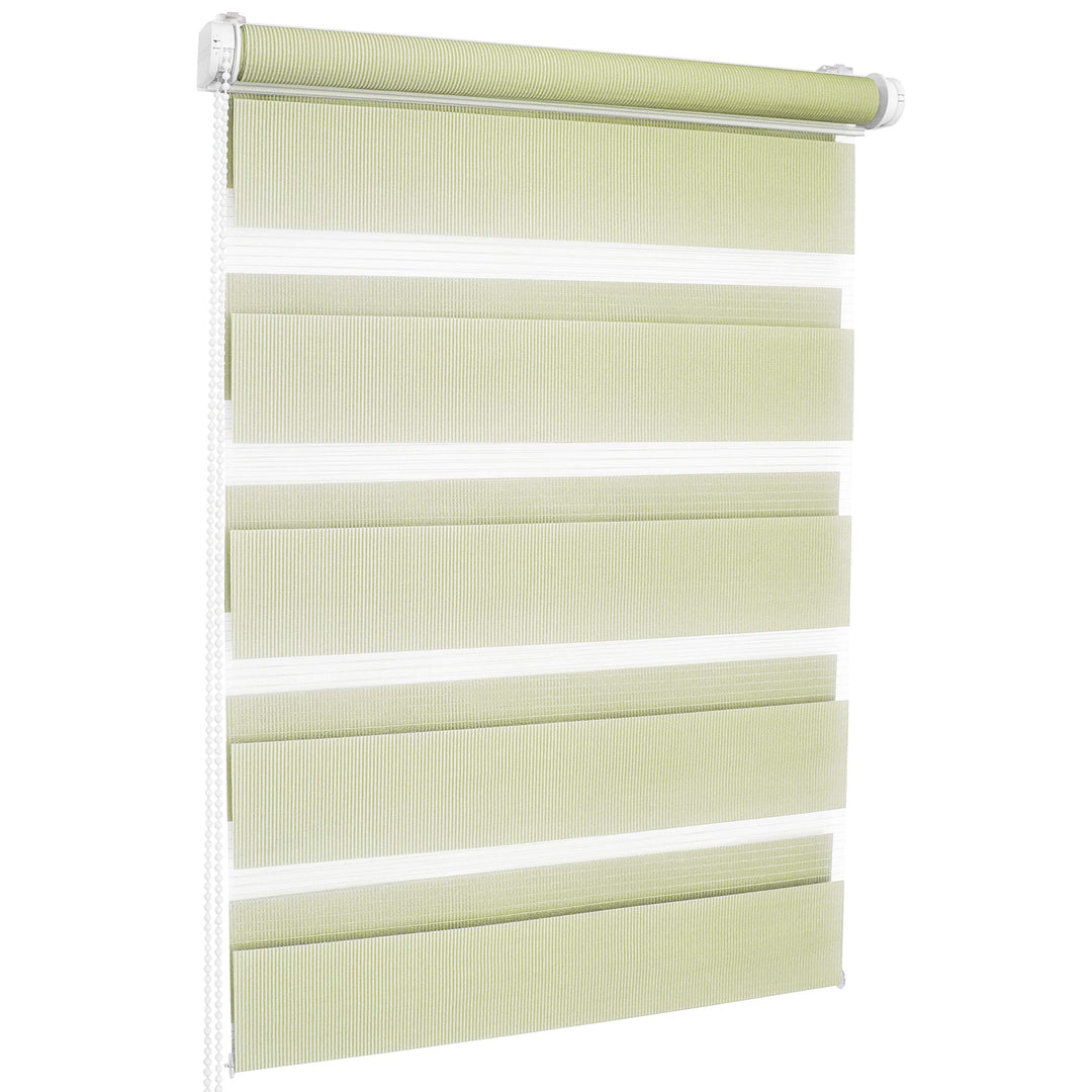 ROLLMAXXX Duo-rollo Doppelrollo Klemmfix ohne Bohren (130 x 150 cm, Grün) 130 x 150 cm Grün, 130 x 1