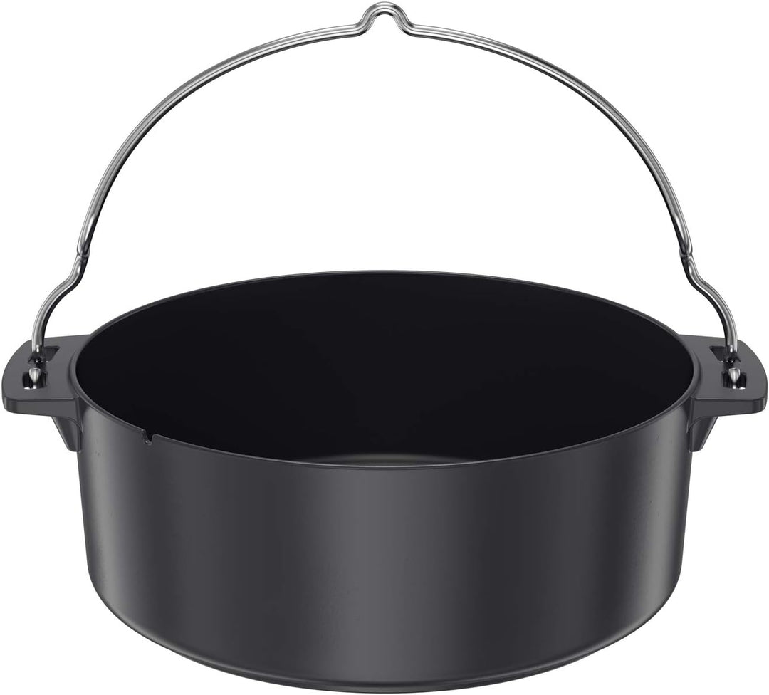 RÖSLE VARIO Dutch Oven, Hochwertiger Dutch Oven aus emailliertem Gusseisen, Deckel als Pfanne einset