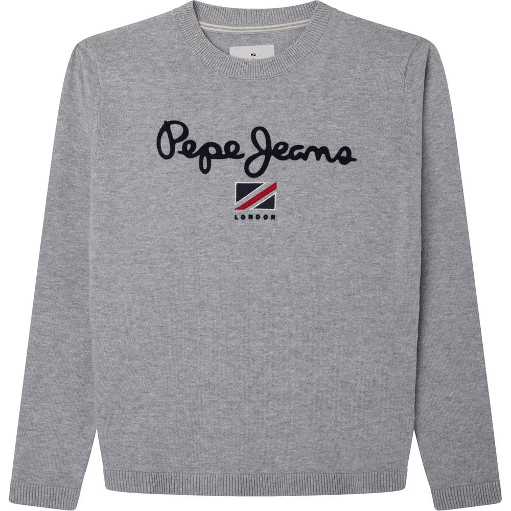 Pepe Jeans Jungen Larson Lange Ärmel 10 Jahre Grau (Grey Marl), 10 Jahre Grau (Grey Marl)