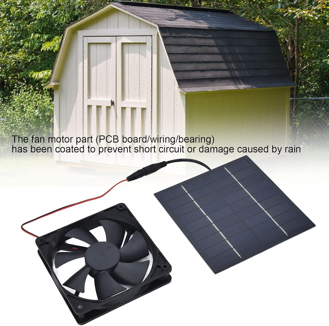 banapoy Solarpanel-Ventilator-Bausatz, 10W 12V Einzelner solarbetriebener Abluftventilator, Wasserdi
