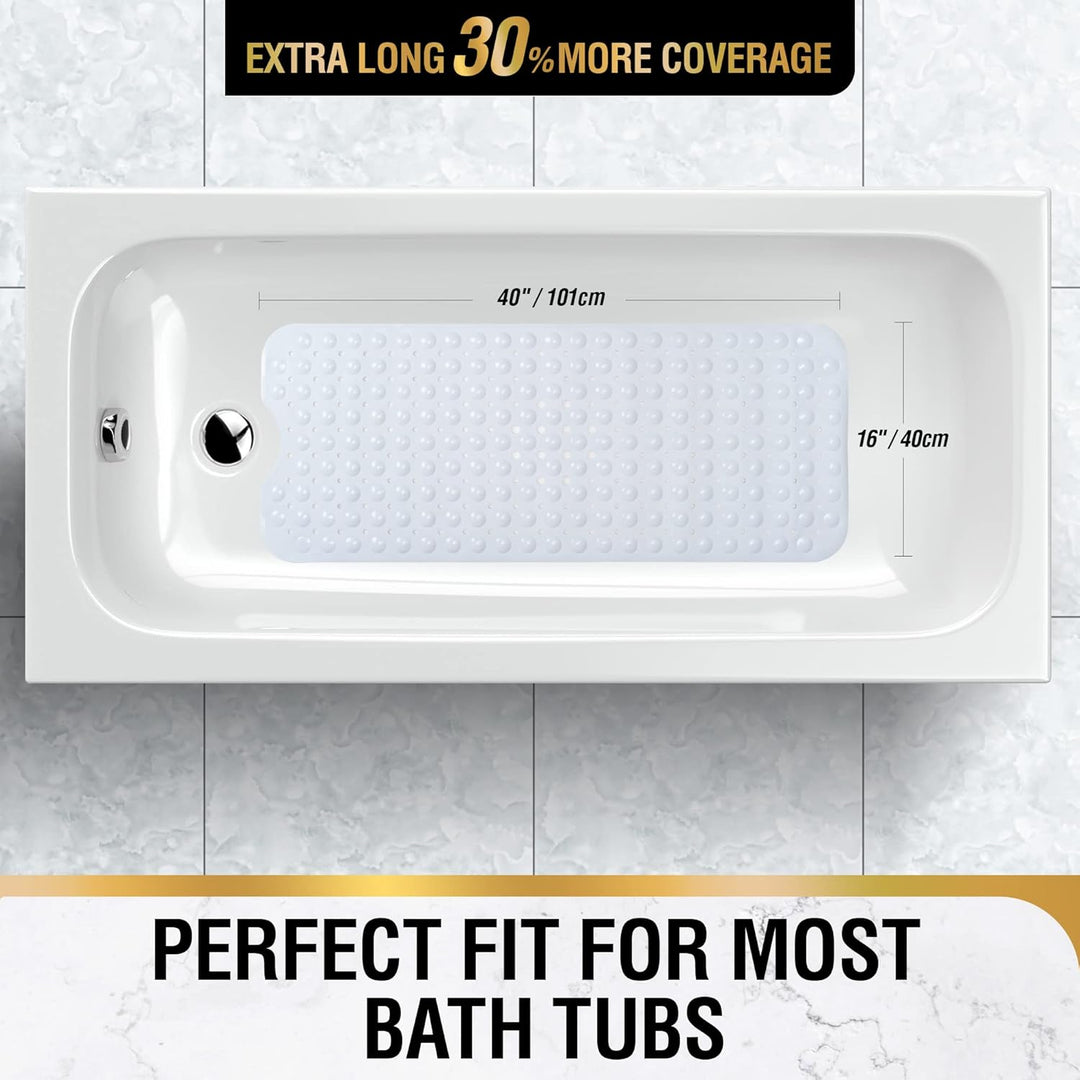 HITSLAM Badewannenmatte rutschfest, 101 x 40cm Extra Lange Antirutschmatte Badewanne, Duschmatte rut
