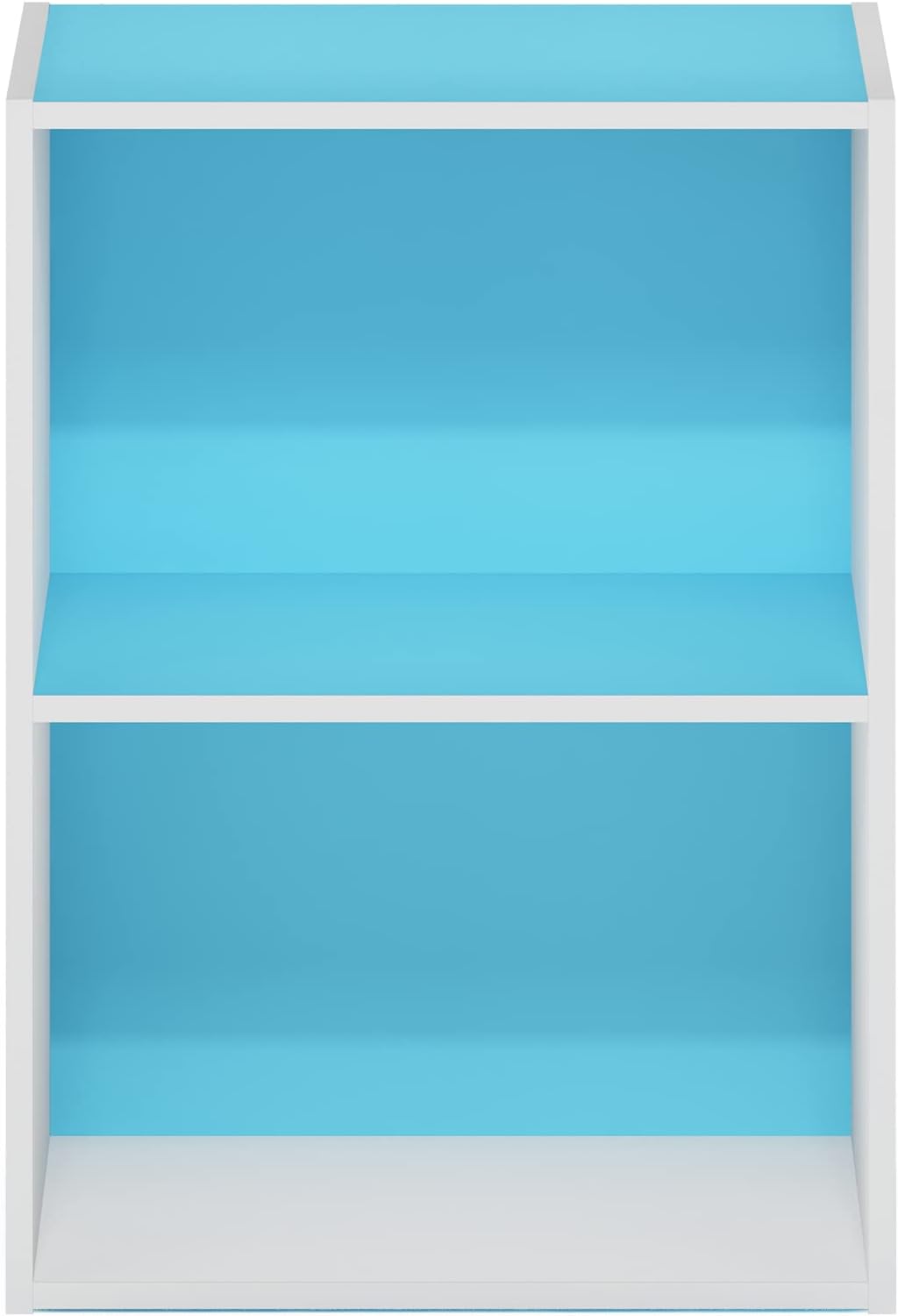 Furinno Luder Bücherregal 23.7(D) x 39.5(W) x 53.9(H) cm Weiss/ Hellblau, 23.7(D) x 39.5(W) x 53.9(H