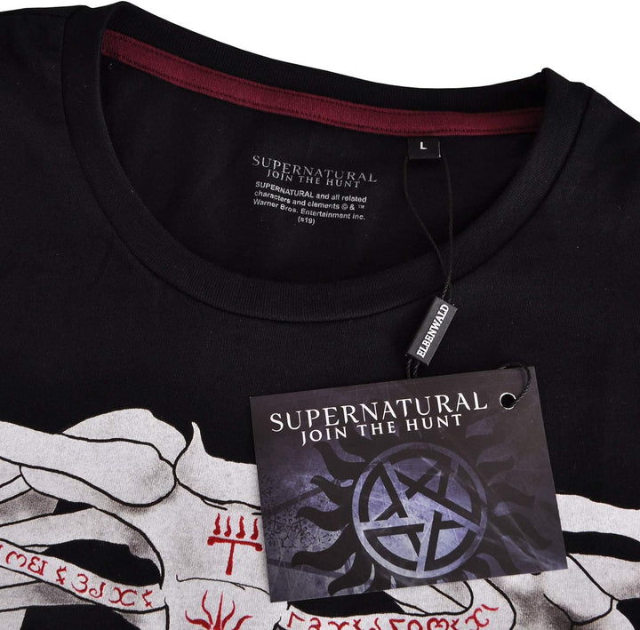 Elbenwald Supernatural Herren T-Shirt Hunter Inside Baumwolle schwarz - XXL