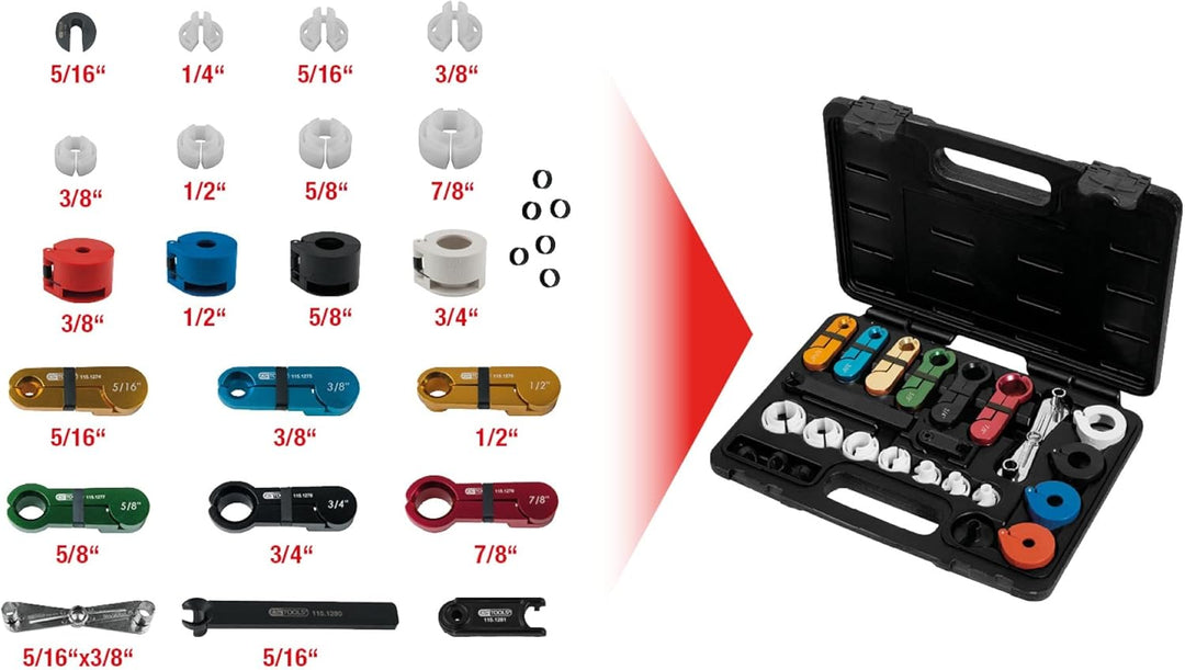 KS Tools 115.1260 Leitungsverbinder-Entrieglungs-Satz, 22-tlg.
