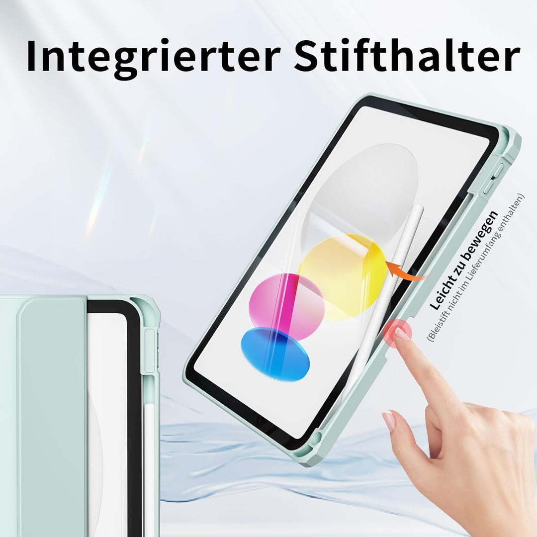 Hülle für iPad 10. Generation 2022 10,9 Zoll/iPad 11 (A16) 2025 Schutzhülle mit Stifthalter, Stossfe