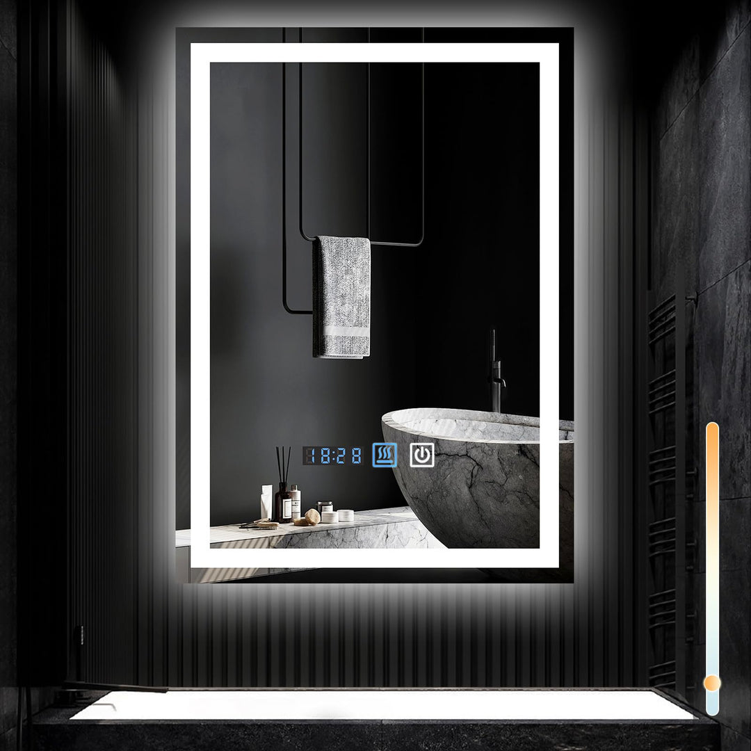 Spiegel Bad Badspiegel mit Beleuchtung - LED Badezimmerspiegel 50x70 cm Wandspiegel Badezimmer IP44