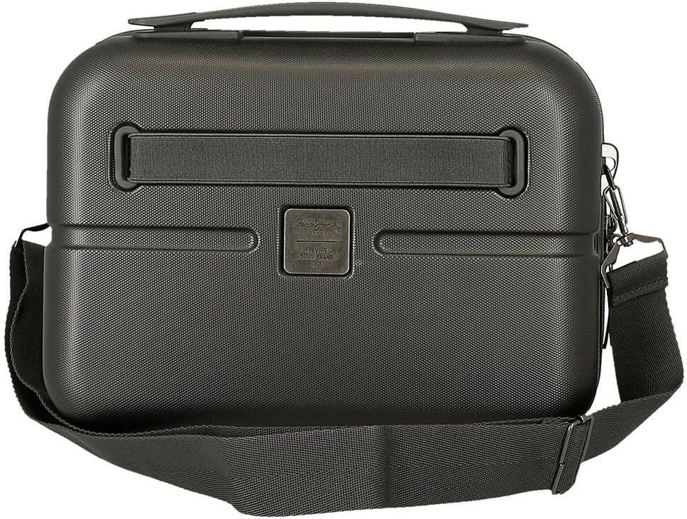 Pepe Jeans Accent Anpassbarer Kulturbeutel ABS-Toilettenbeutel Anthrazit, ABS-Toilettenbeutel Anthra