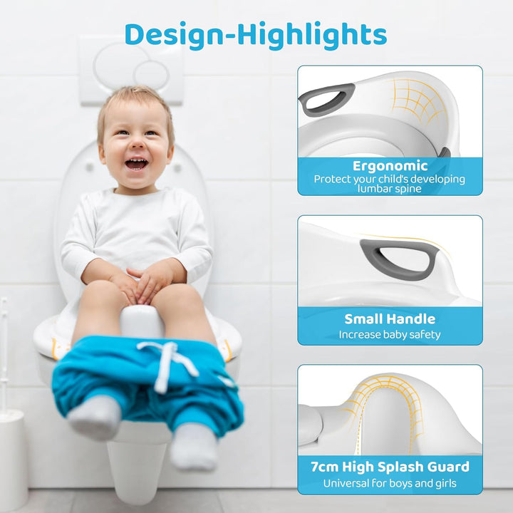 Toilettensitz Kinder, Wc Sitz Kinder, Toilettensitze Kinder mit Sanft Kissen und Spritzschutz, Töpfc