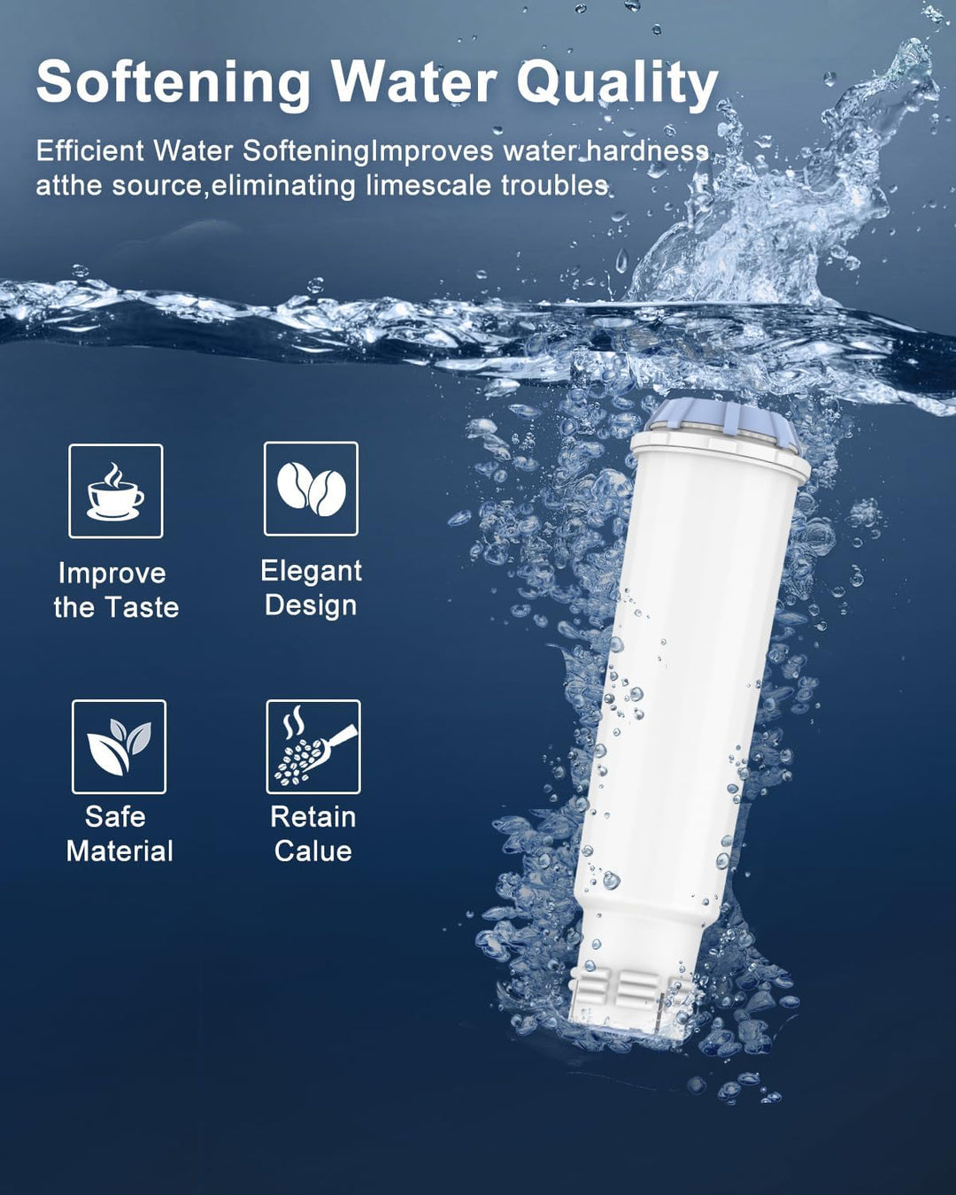 Kaffee-Wasserfilter Ersatz 6 Packung für F088 Wasserfilter | Kompatibel mit XP5220 XP5240 XP5280 XP5