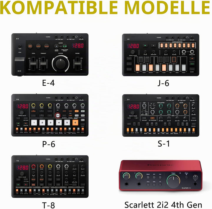 Musiin Audio-Interface-Gehäuse, kompatibel mit Focusrite Scarlett 2i2 der 4. Generation, Roland AIRA