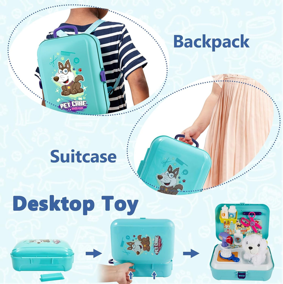 HERSITY Tierarztkoffer Hund Arztkoffer Kinder Mädchen 3 Jahre Alt Geschenkideen, Tierarzt Spielset H