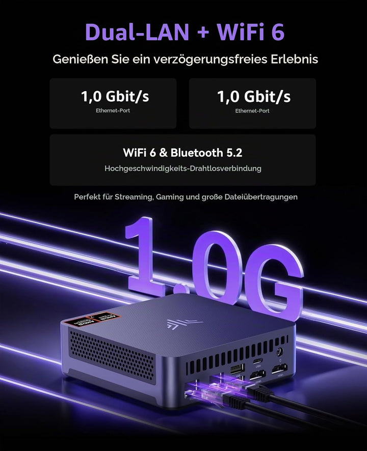 NiPoGi Mini PC, 32 GB DDR5 + 1 TB M.2 SSD