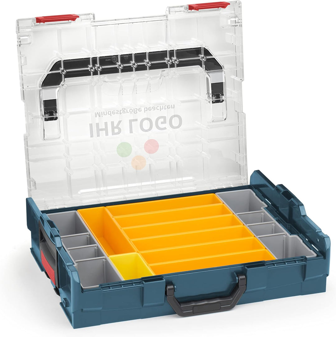 Sortimo Bosch L-BOXX 102 professional blau mit transparentem Deckel individuell anpassbar mit Ihrem