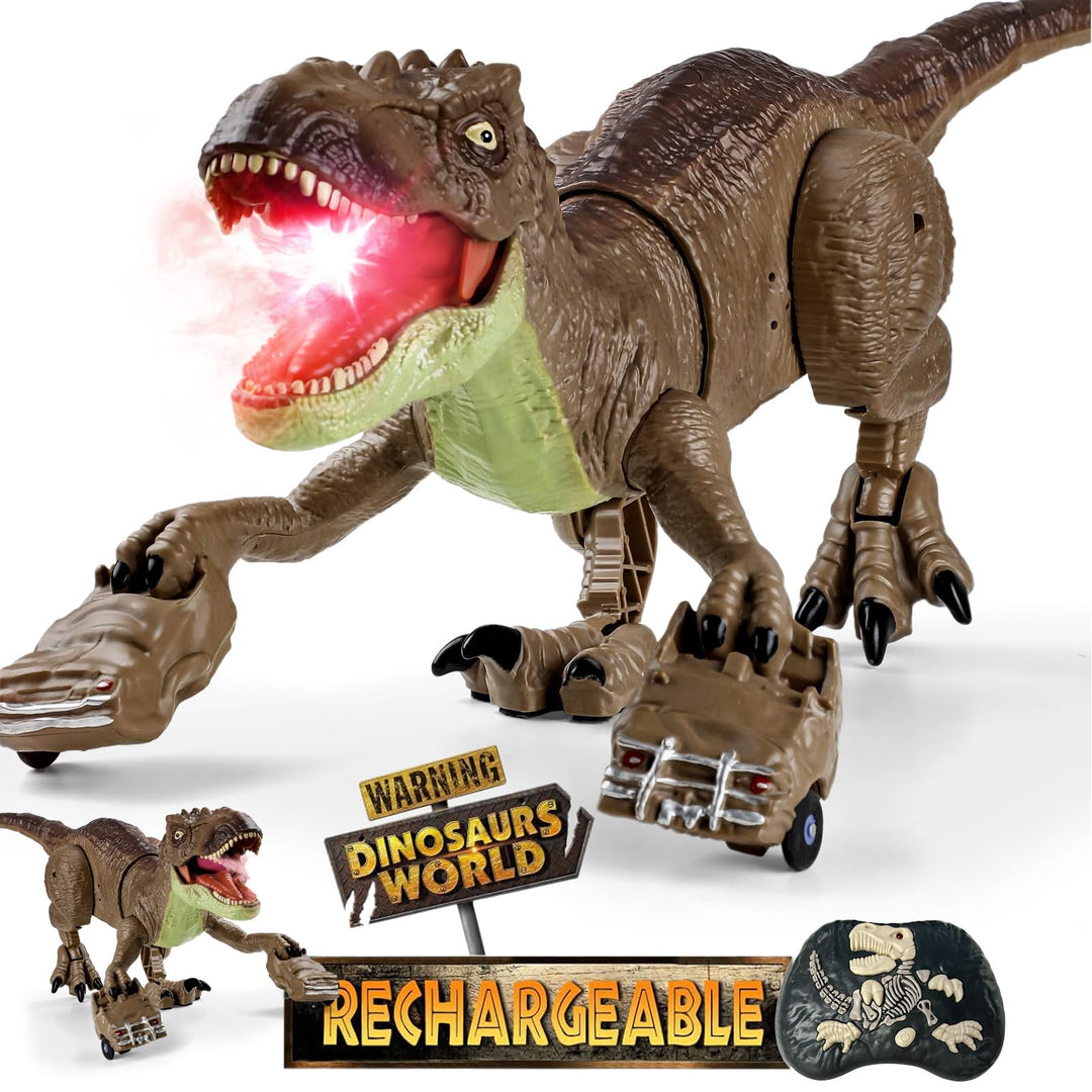 Technock Wiederaufladbares Ferngesteuertes Dinosaurier Spielzeug, Grosser T-Rex Roboter mit 2.4GHz F