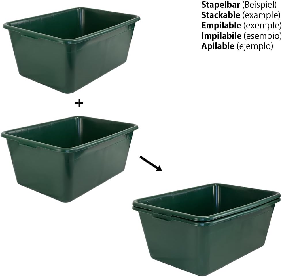 Petigi Wildwanne Futterwanne Mörtelwanne Kunststoffwanne Wassertrog Wasserbehälter 65 L / 90 L Grün