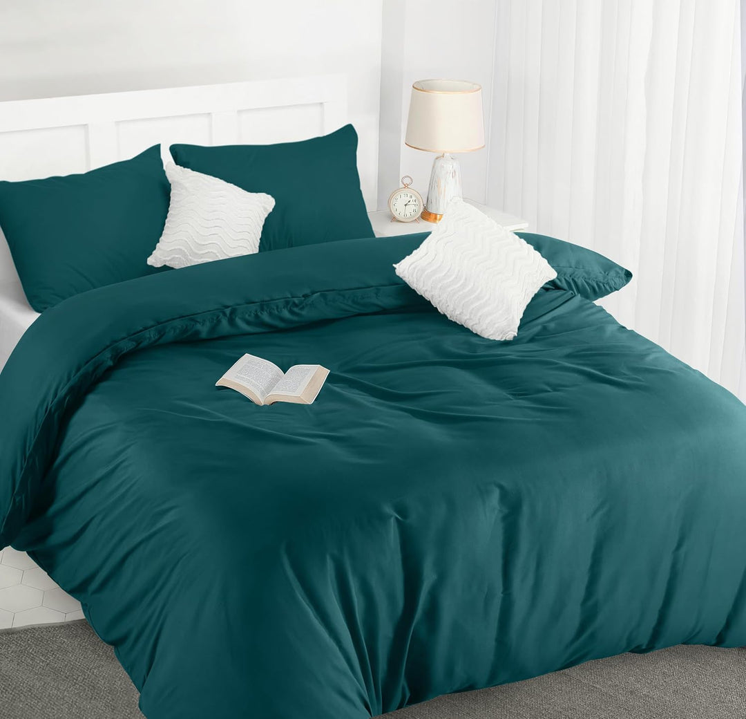 Utopia Bedding Bettwäsche 200x200 Set - Mikrofaser Bettbezug 200x200 cm + 2 Kissenbezüge 50x75 cm -