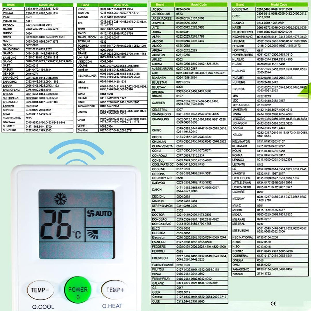 Universal-Fernbedienung für Klimaanlage, kompatibel mit 6.000 Modellen | Universal-Fernbedienung für