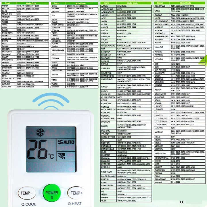 Universal-Fernbedienung für Klimaanlage, kompatibel mit 6.000 Modellen | Universal-Fernbedienung für