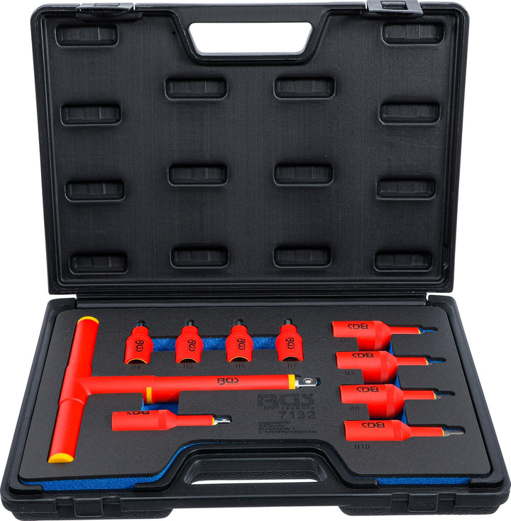 BGS 7132 | VDE-Bit-Einsatz-Satz | Antrieb Innenvierkant 10 mm (3/8") / 12,5 mm (1/2") | Innensechska