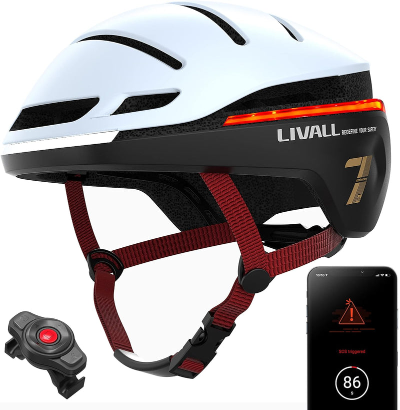 LIVALL Evo21 Fahrradhelm Weiss M 54 - 58 cm Single, Weiss M 54 - 58 cm Single