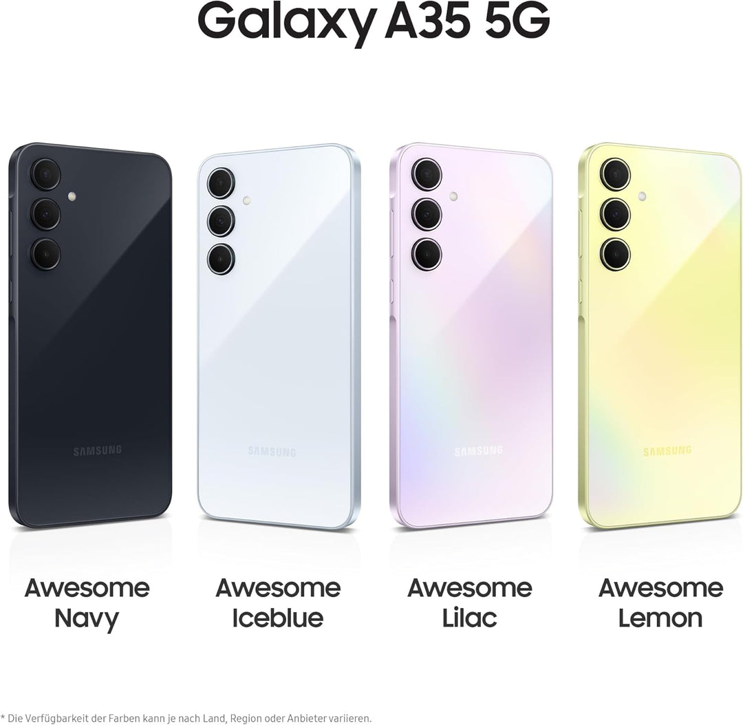 Samsung Galaxy A35 5G Smartphone, Android-Handy ohne Vertrag, 256 GB / 8 GB RAM, 2 Tage Akkulaufzeit